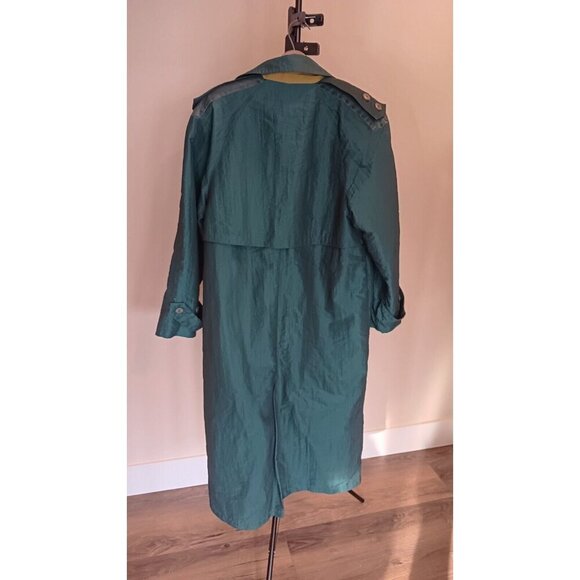 Vintage Westfield Trench Coat Size 10 With Belt Green 80s Or 90s See Photos - Picture 7 of 16